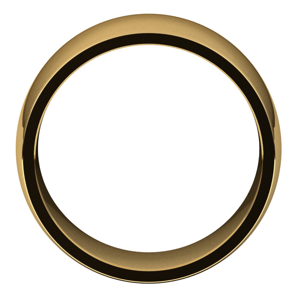 14K Yellow 10 mm Lightweight Comfort-Fit Half Round Band
