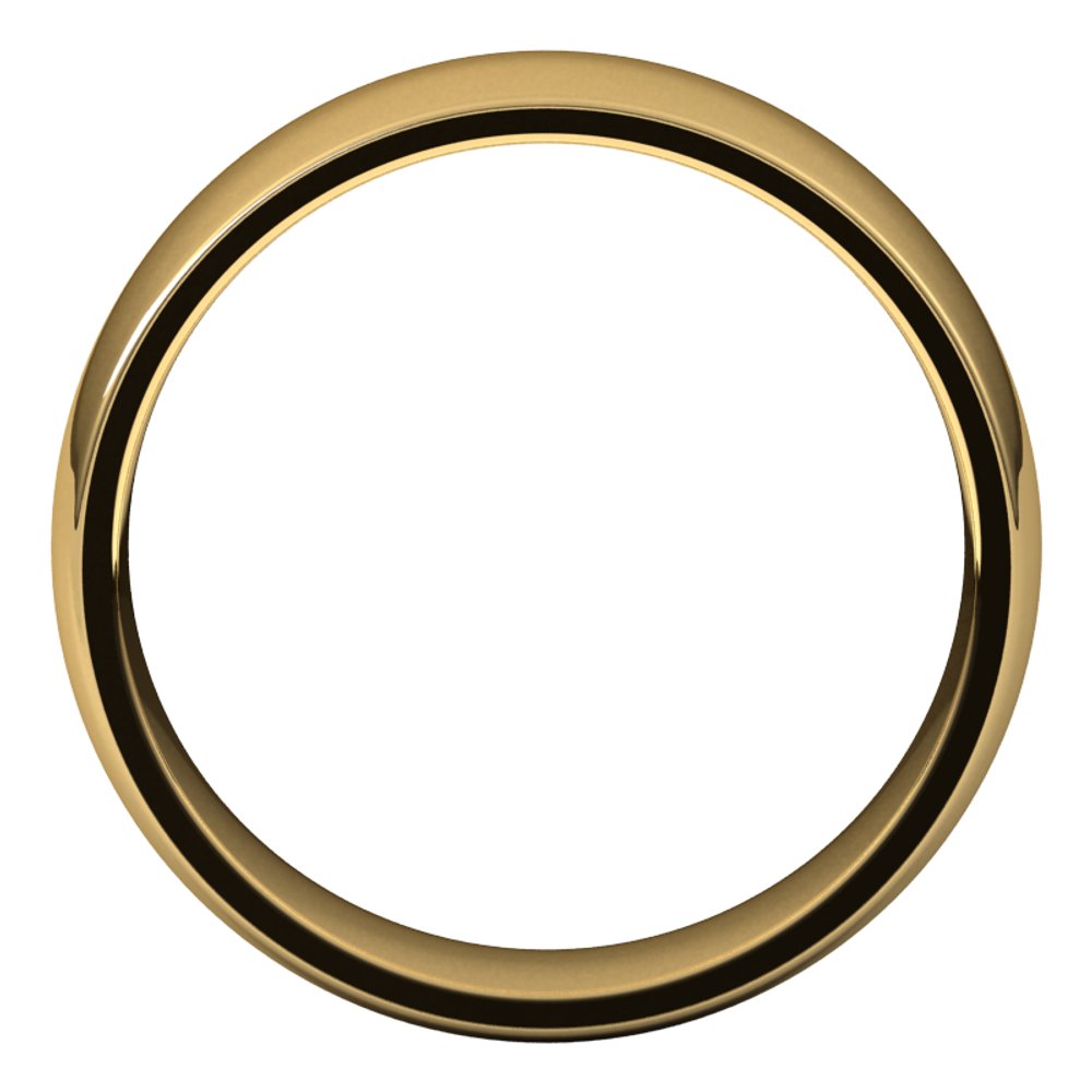 14K Yellow 6.5 mm Lightweight Comfort-Fit Half Round Band