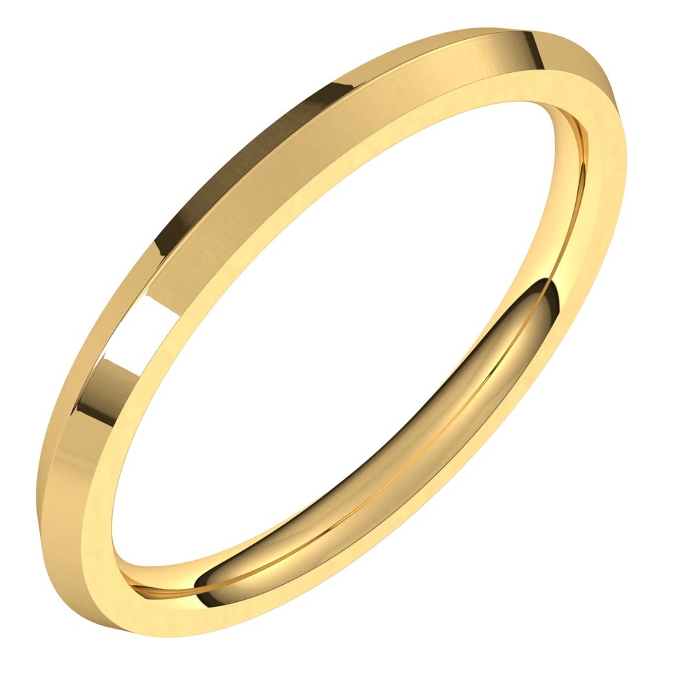 14K Yellow Gold 2 mm Comfort-Fit Knife Band Size 4.5