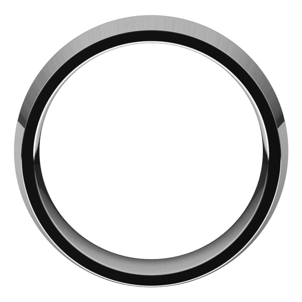10K White 8 mm Knife Edge Comfort Fit Band Size 8