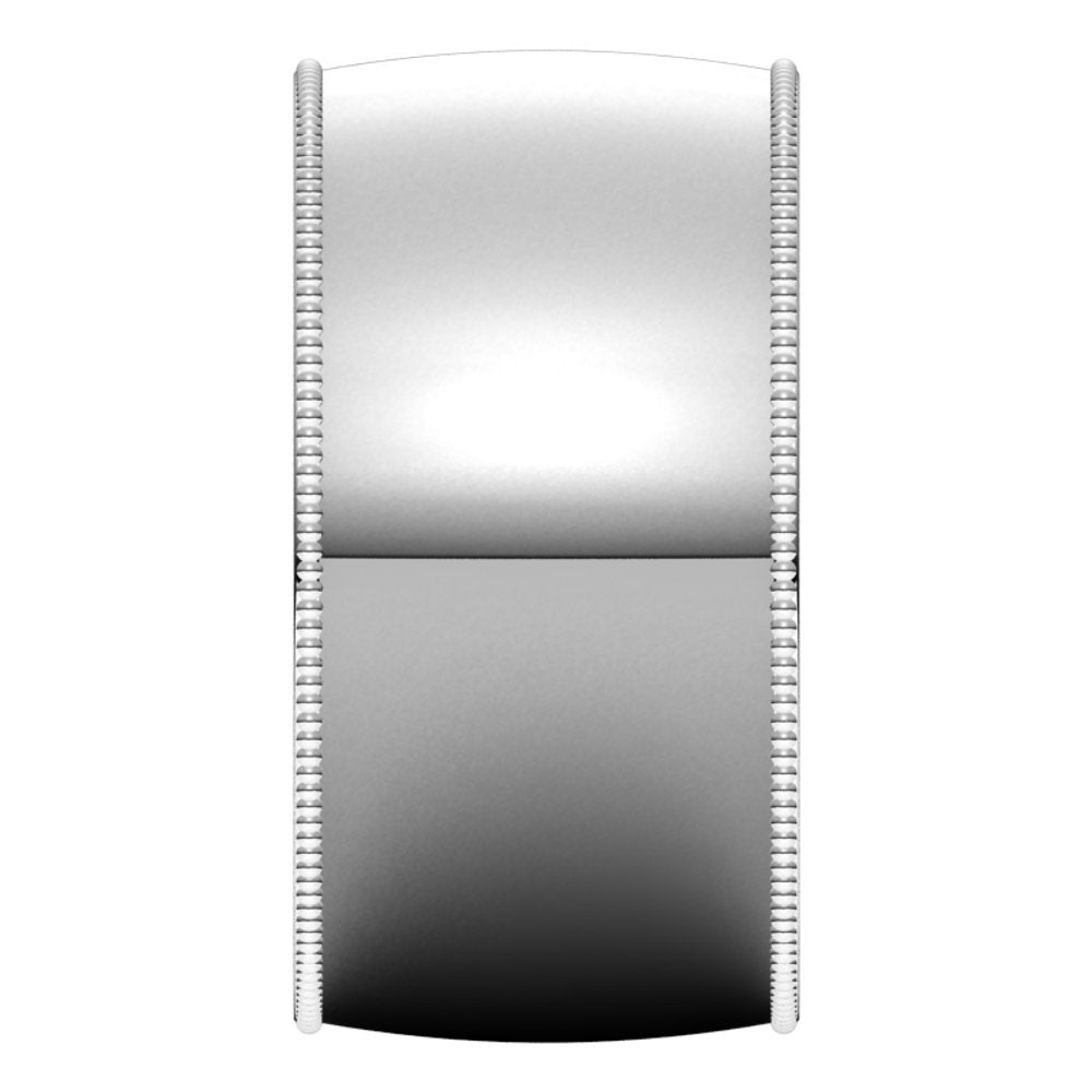 Sterling Silver 10 mm Milgrain Comfort-Fit Half Round Band Size 10.5