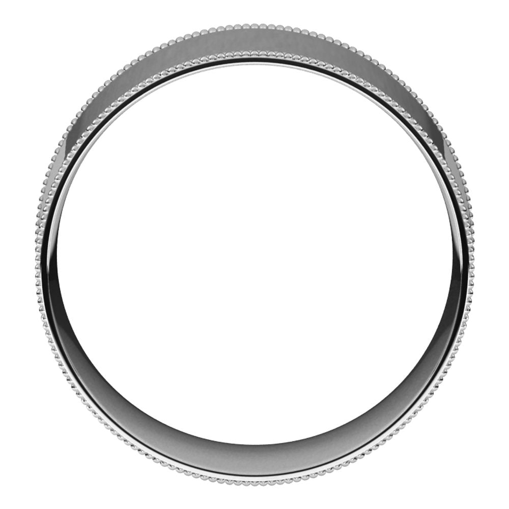 Sterling Silver 9 mm Milgrain Comfort-Fit Flat Band Size 11