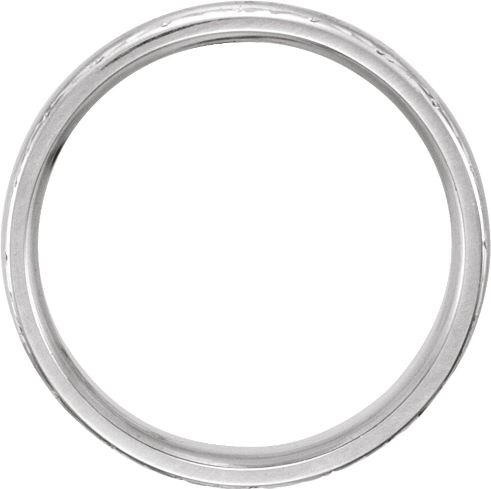 Sterling Silver 6 mm Design-Engraved Comfort-Fit Band Size 10