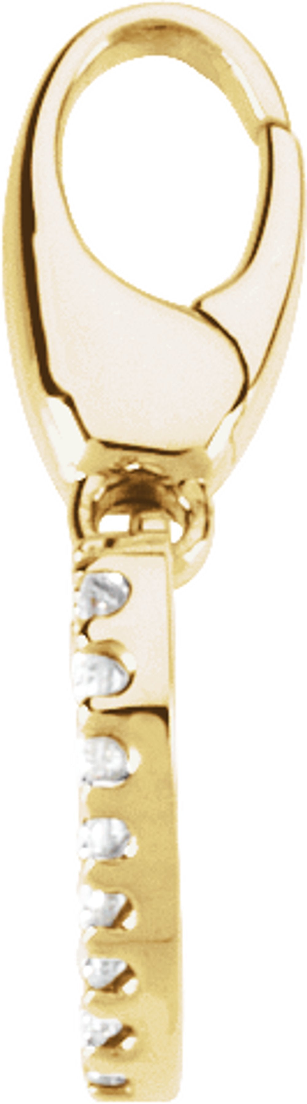 14K Yellow .08 CTW Natural Diamond Heart Charm