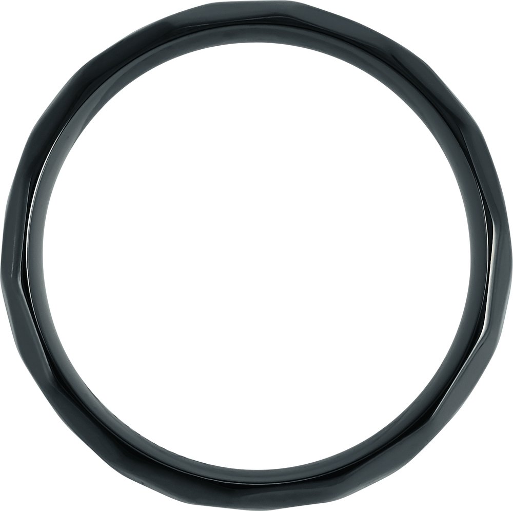 Black Titanium 7 mm Comfort-Fit Half Round Band Size 7