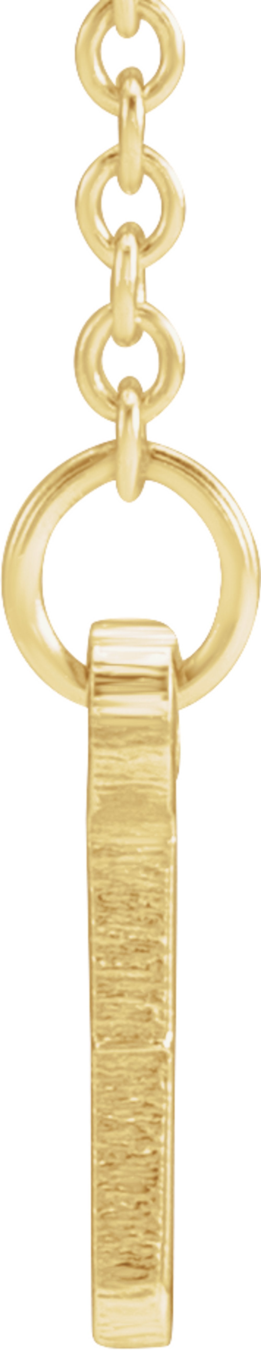 14K Yellow Gold Be Posh® Engravable Bar 17 1/2" Necklace
