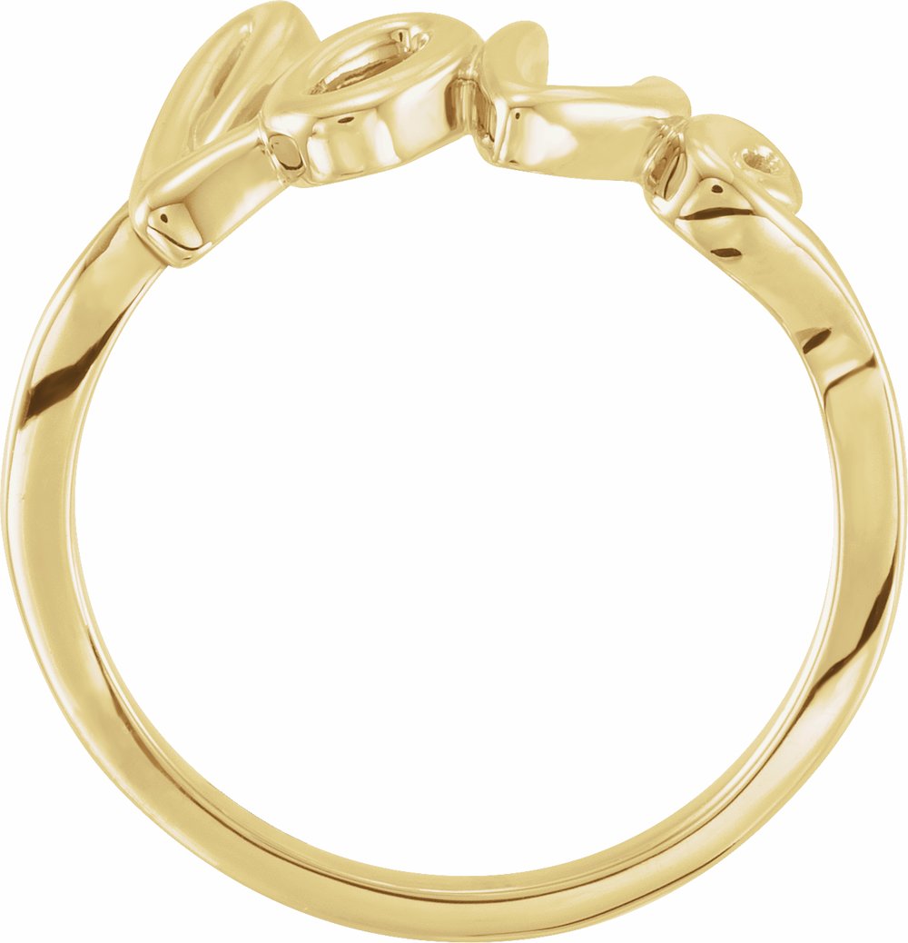 14K Yellow Gold Love Ring