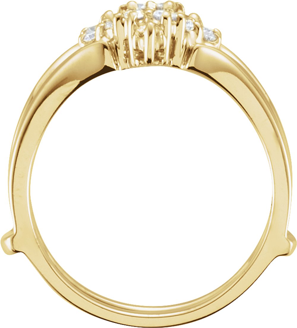 14K Yellow Gold 1/4 CTW Natural Diamond Ring Guard