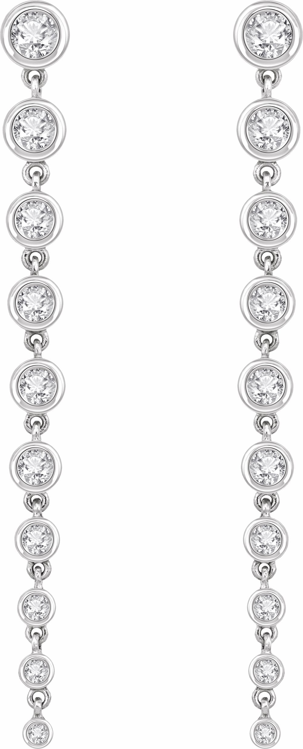 14K White Gold 2 CTW Lab-Grown Diamond Earrings