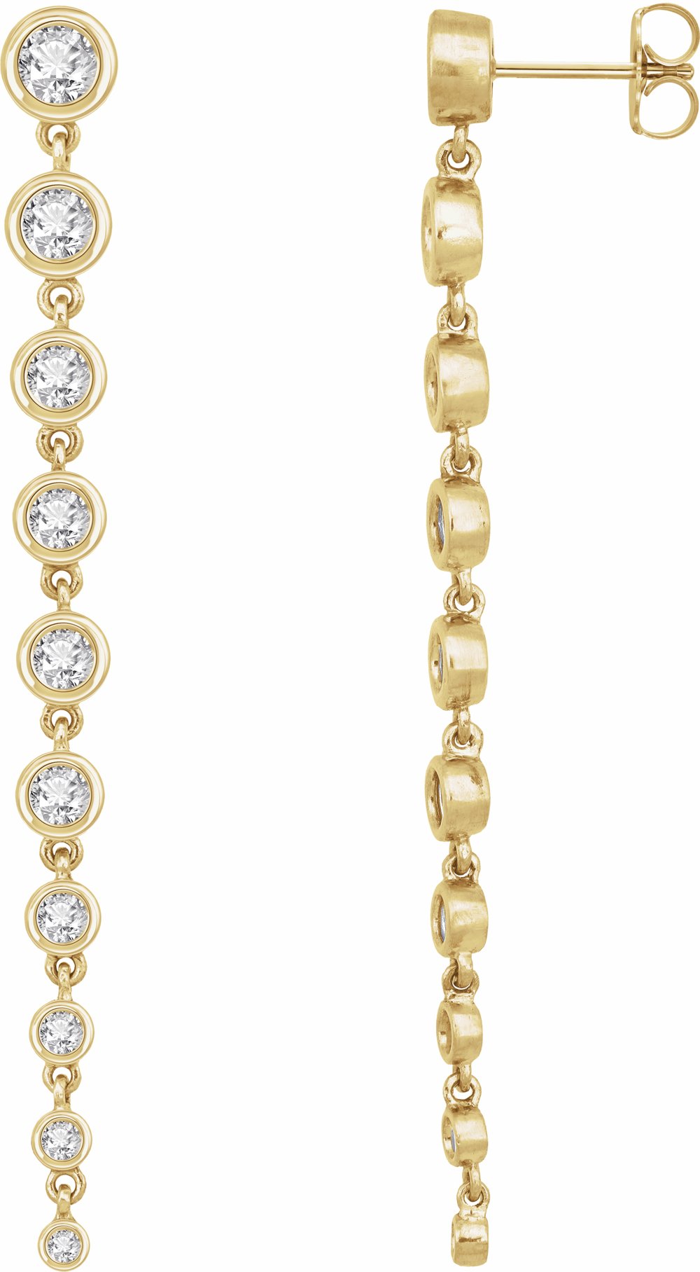 14K Yellow Gold 2 CTW Lab-Grown Diamond Earrings