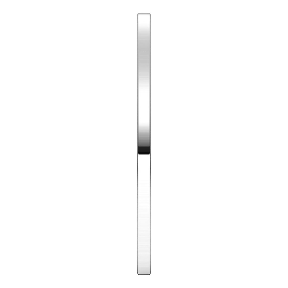 10K White Gold 1 mm Flat Band Size 10