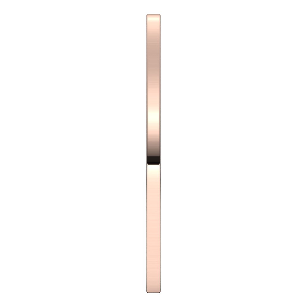 14K Rose Gold 1 mm Flat Band Size 7