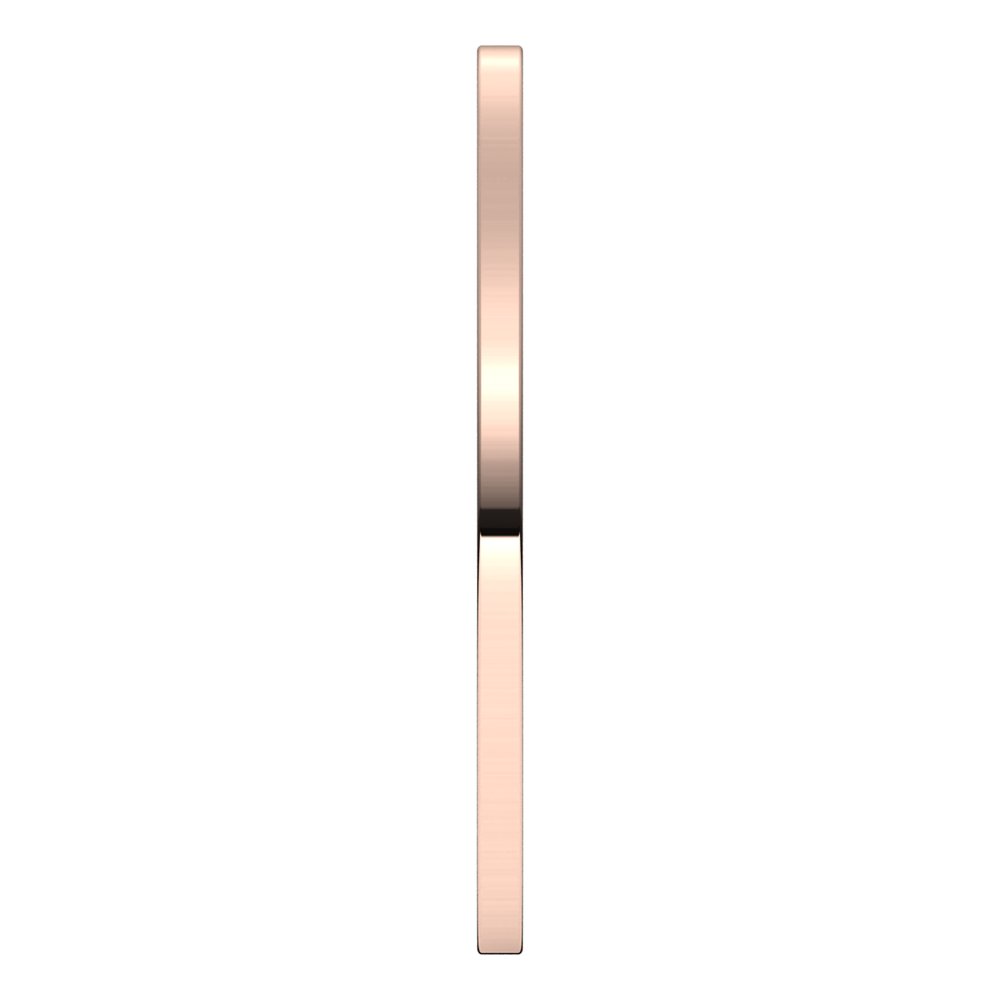 14K Rose 1 mm Flat Band