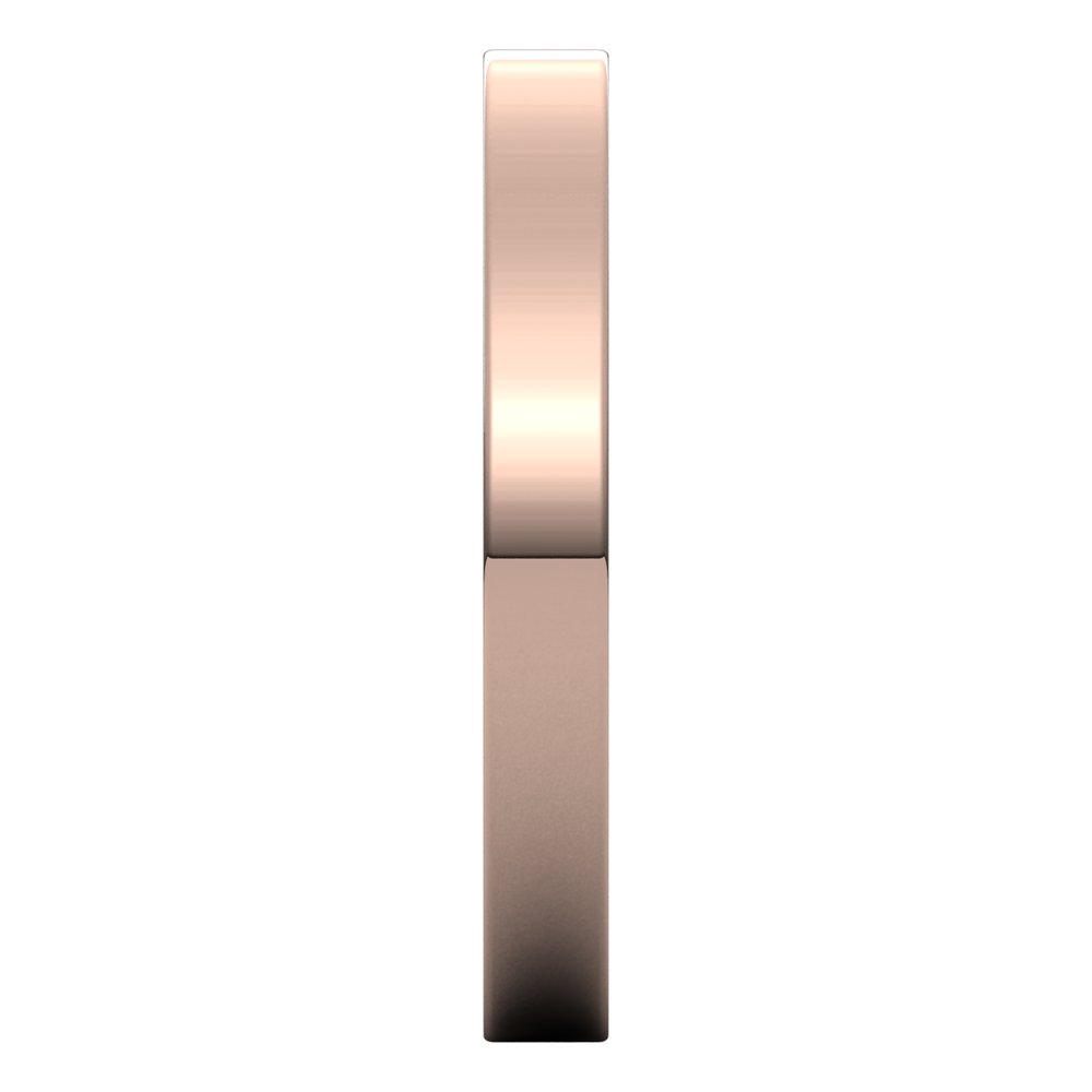 14K Rose Gold 2.5 mm Flat Band Size 5