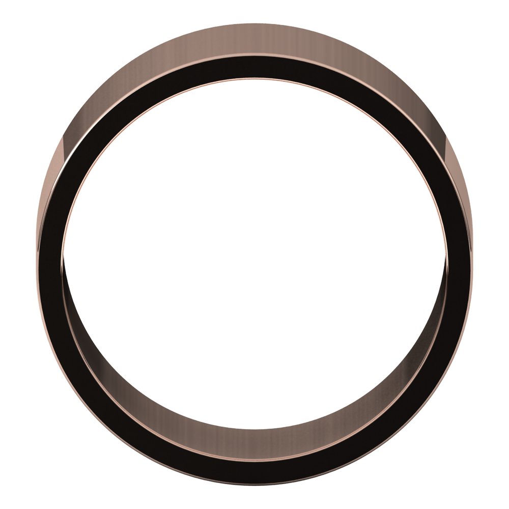 14K Rose Gold 10 mm Flat Band Size 10