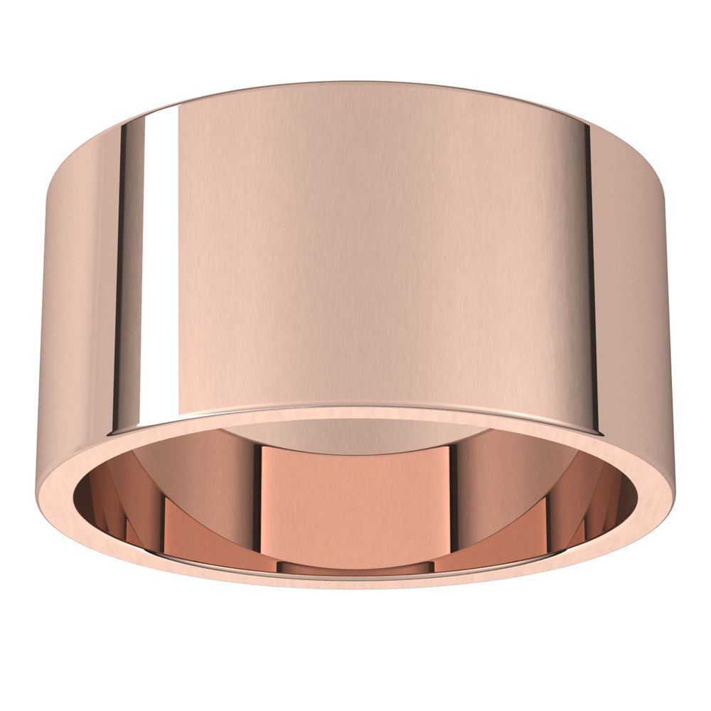 10K Rose Gold 10 mm Flat Band Size 11
