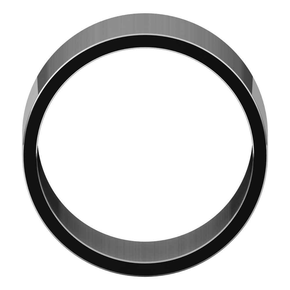 14K White Gold 12 mm Flat Band Size 9.5