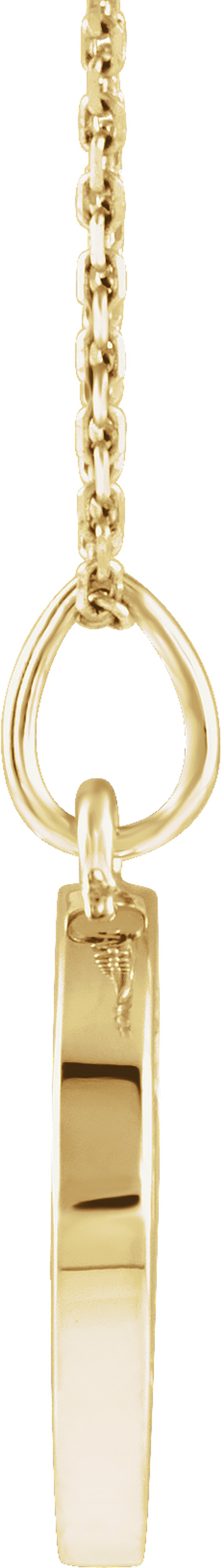 14K Yellow Gold 1/10 CTW Natural Diamond Disc 16-18" Necklace