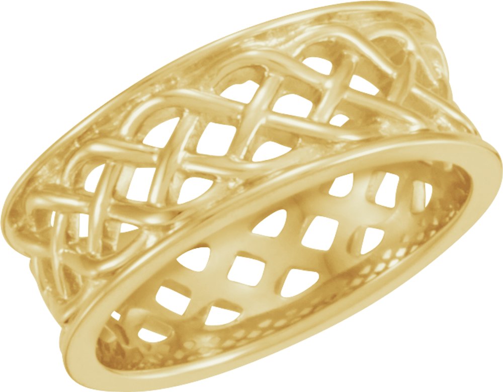10K Yellow 8 mm Celtic-Inspired Band Size 5