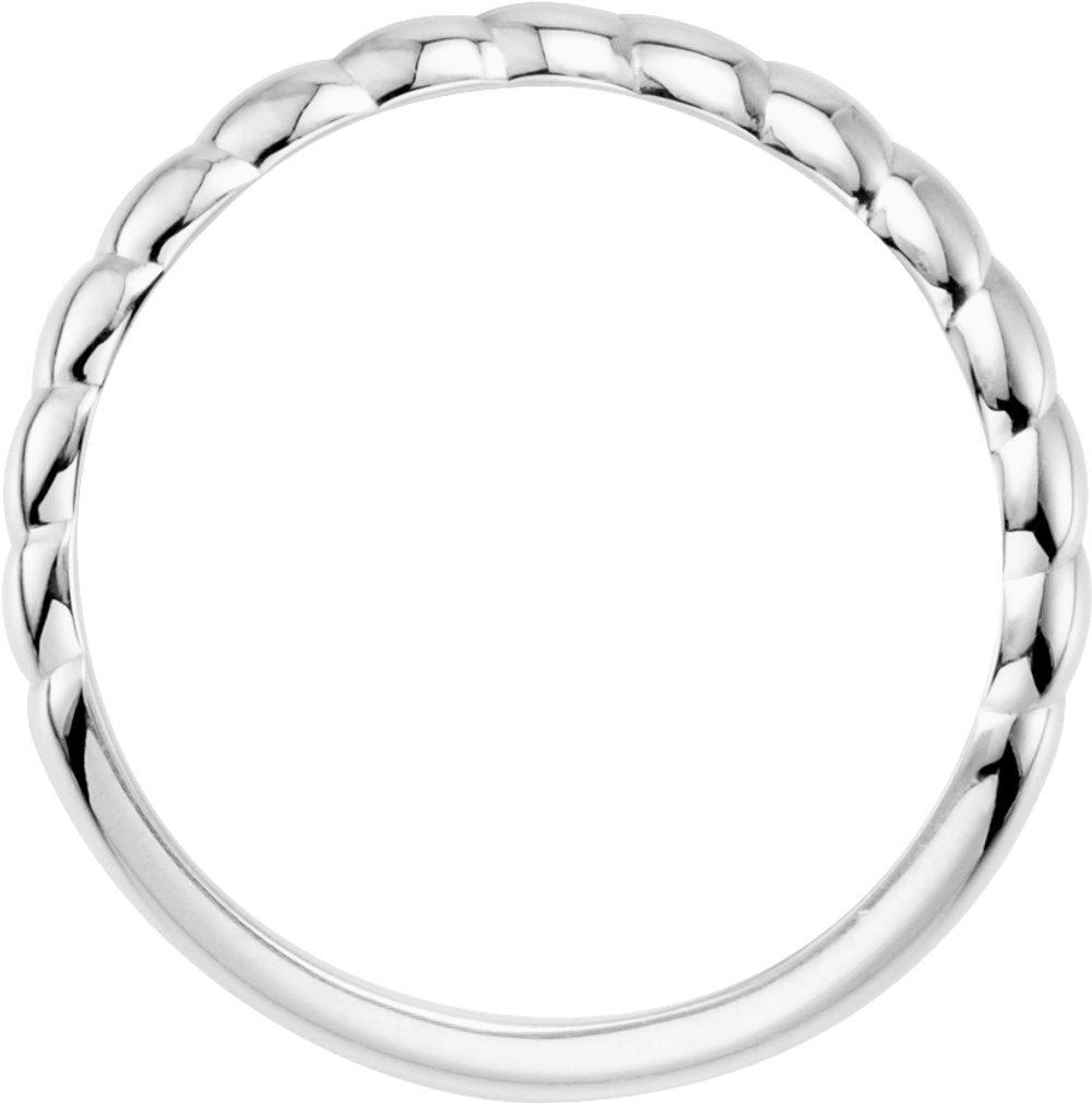 14K White Stackable Ring