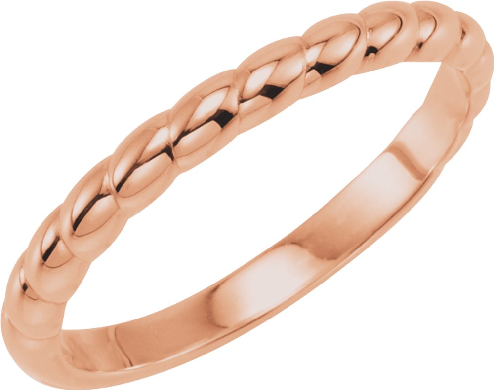 14K Rose Stackable Ring