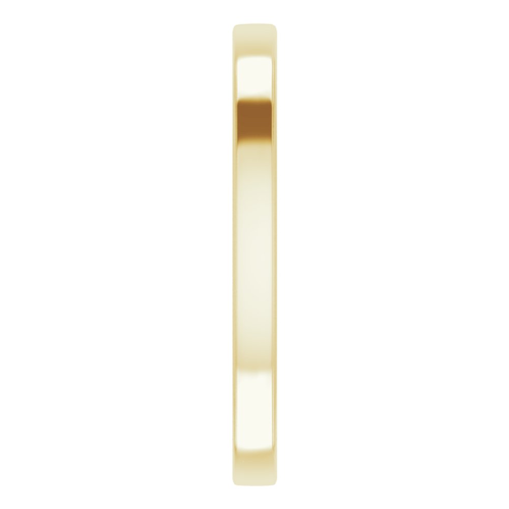 14K Yellow 2 mm Sculptural Band