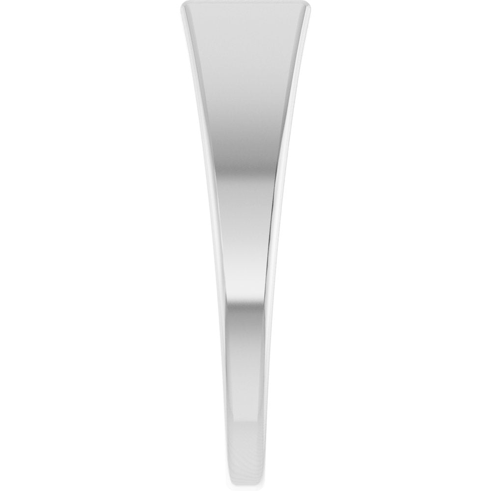 14K White Gold 15x7 mm Rectangle Signet Ring