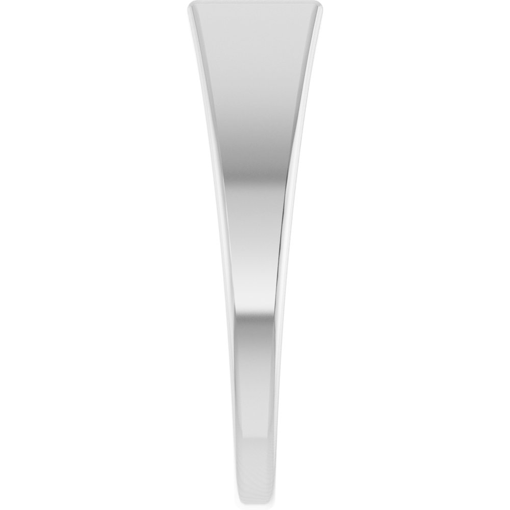 14K White Gold 15x7 mm Rectangle Signet Ring