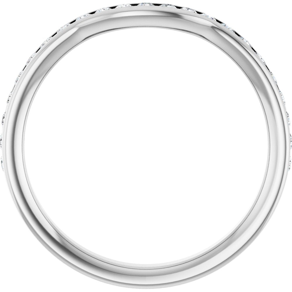 14K White 1/3 CTW Natural Diamond Contour Band