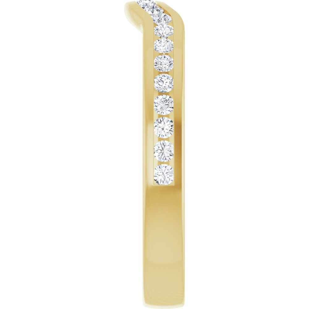 14K Yellow 1/3 CTW Lab-Grown Diamond Contour Band