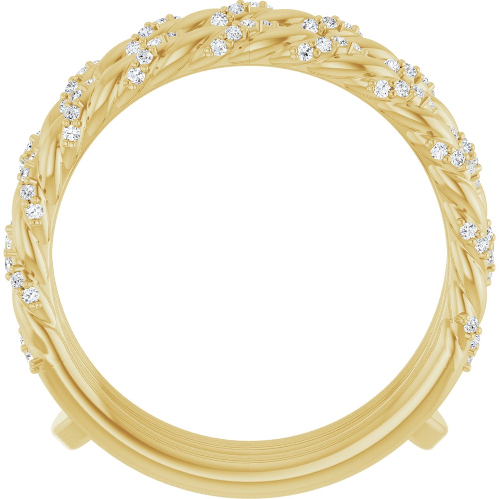 14K Yellow 1/4 CTW Natural Diamond Ring Guard