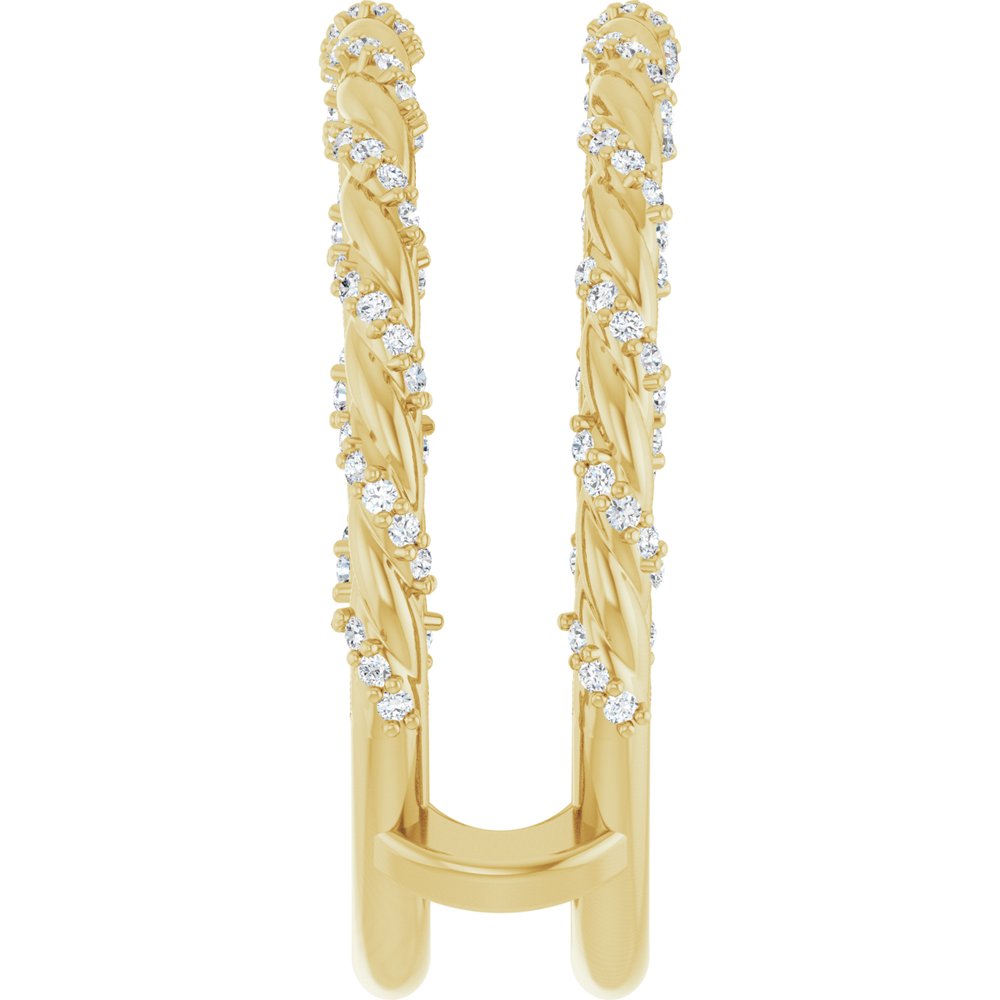 14K Yellow 1/4 CTW Natural Diamond Ring Guard