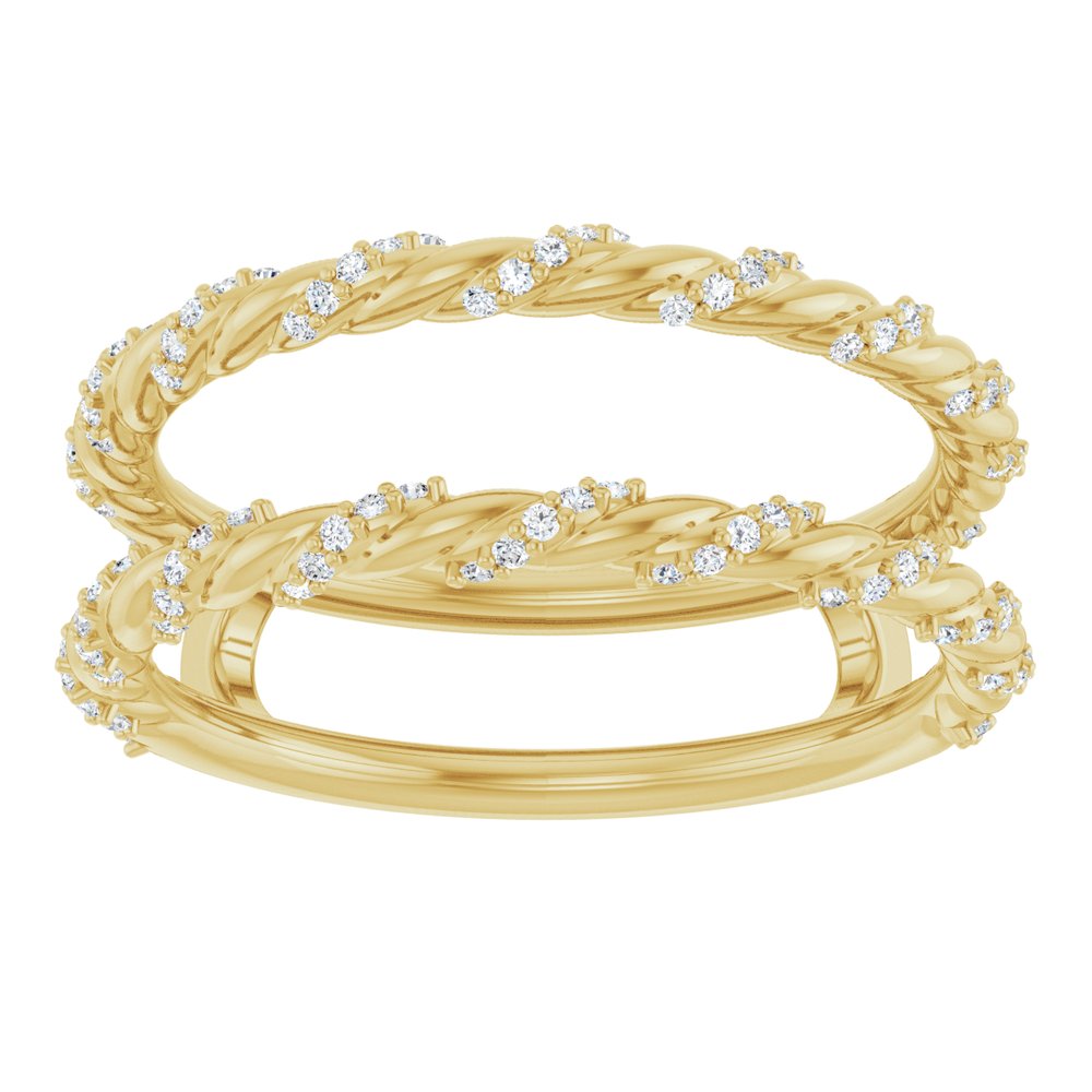 14K Yellow 1/4 CTW Natural Diamond Ring Guard