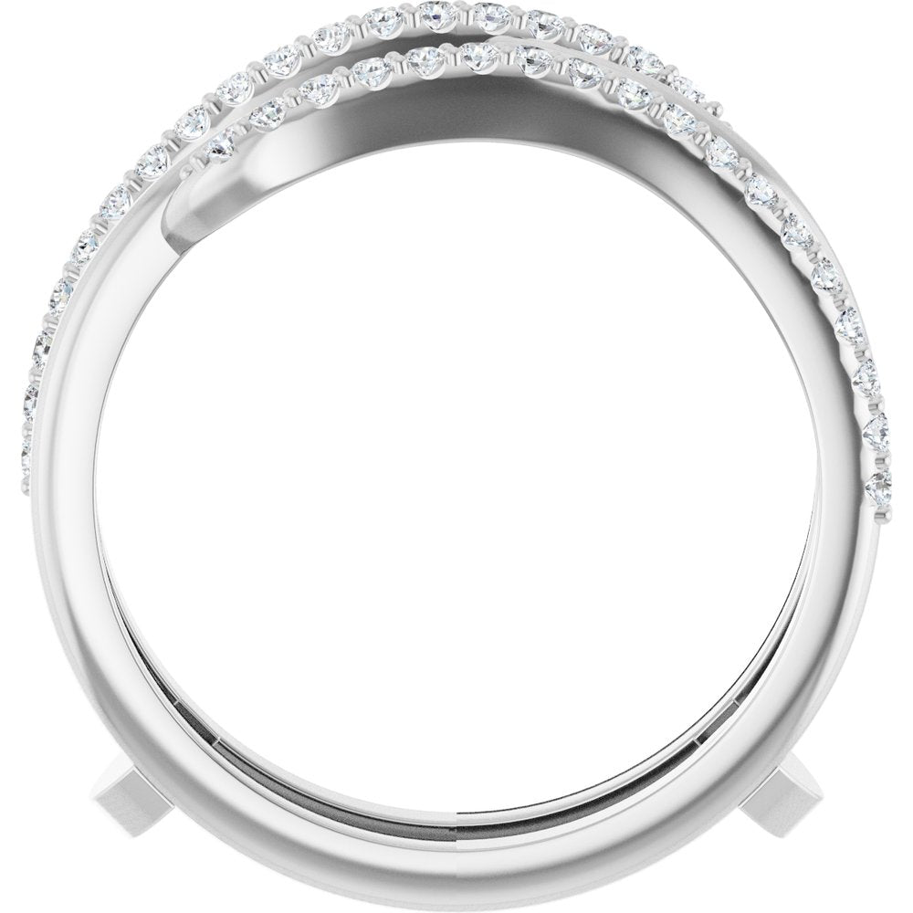 14K White Gold 1/4 CTW Lab Grown Diamond Ring Guard