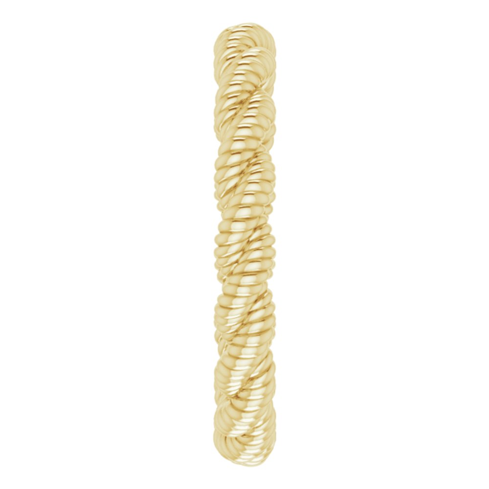 14K Yellow Gold Twisted Rope Band Size 5