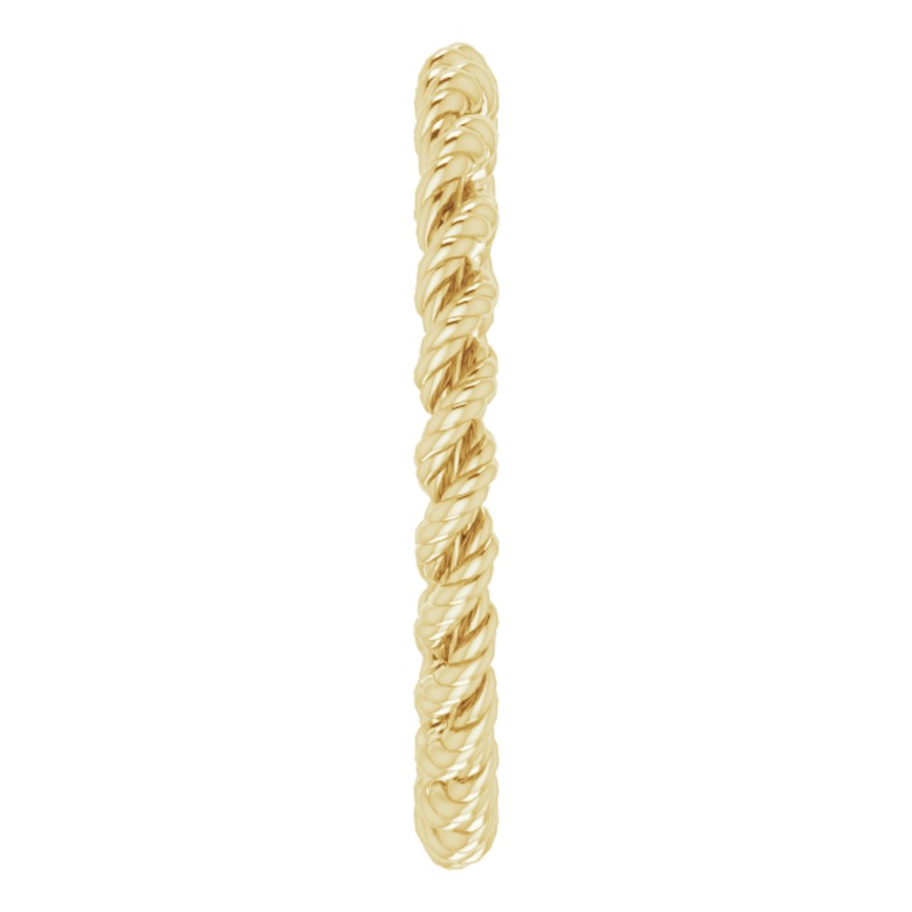 14K Yellow Gold 2 mm Rope Band Size 4