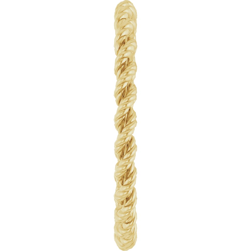 10K Yellow Gold 2 mm Rope Band Size 7