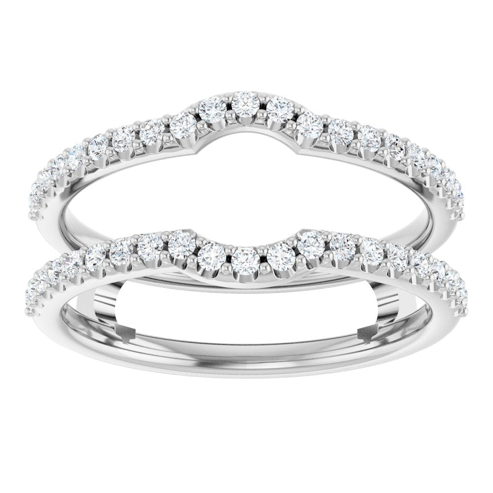 14K White Gold 1/3 CTW Natural Diamond Ring Guard