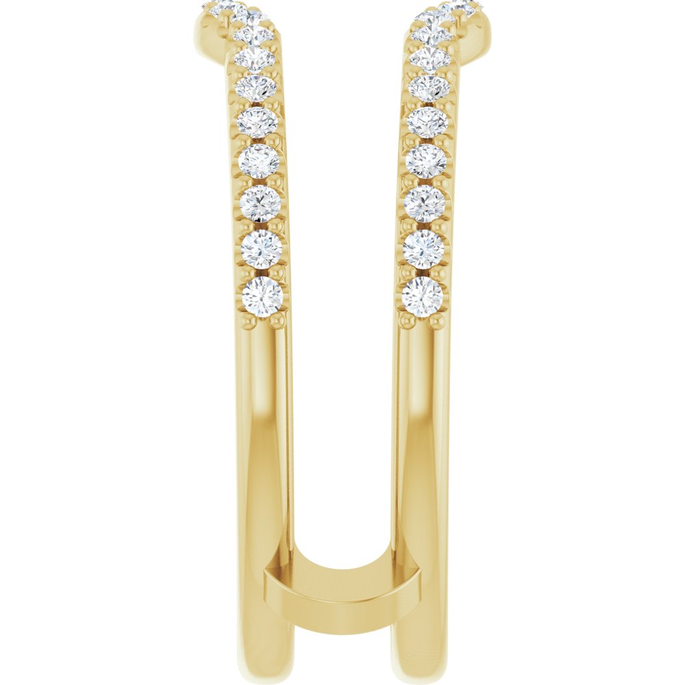 14K Yellow Gold 1/3 CTW Natural Diamond Ring Guard