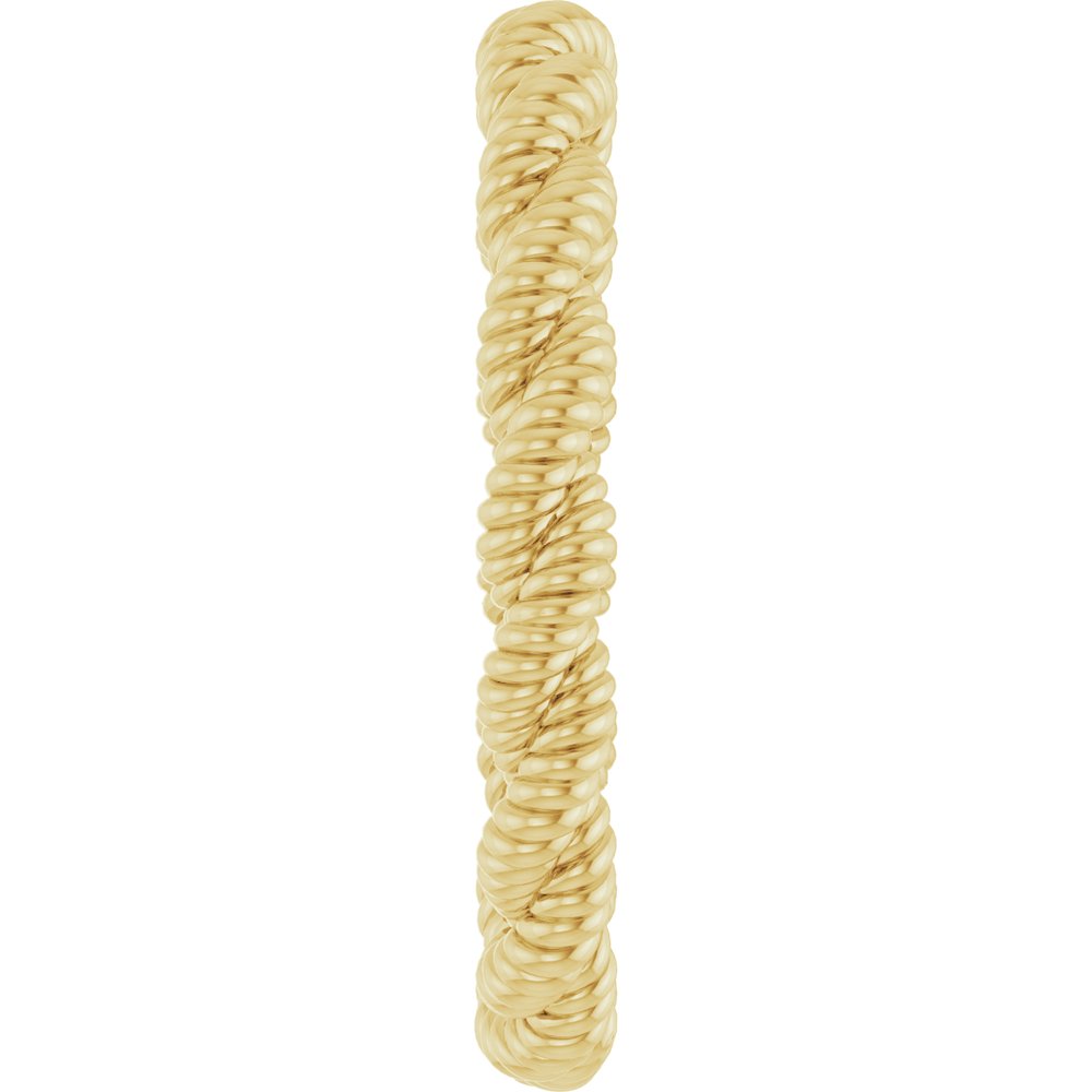 14K Yellow Gold Twisted Rope Band Size 7