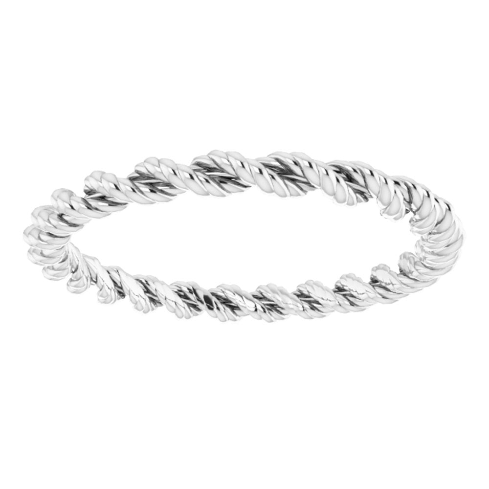 Platinum 2 mm Twisted Rope Band Size 5