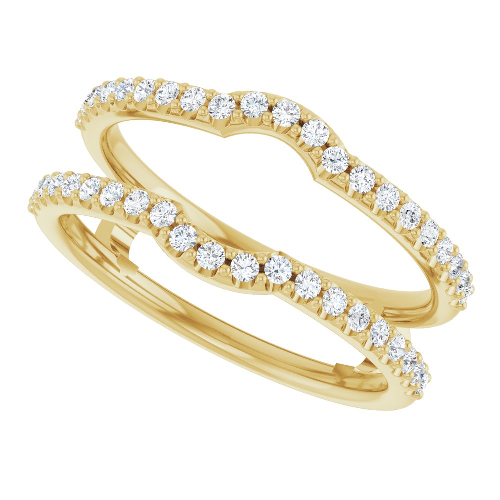 14K Yellow Gold 1/3 CTW Natural Diamond Ring Guard