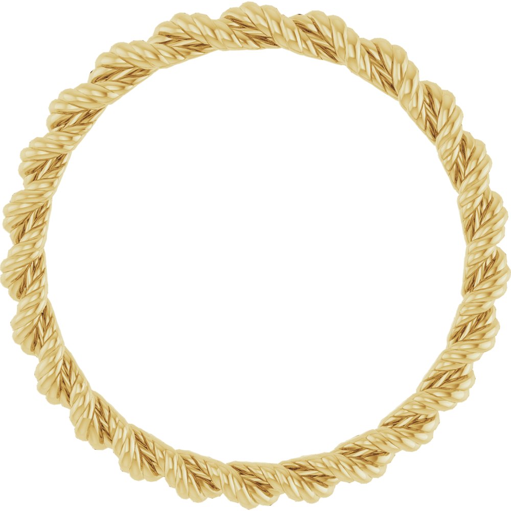 10K Yellow Gold 2 mm Rope Band Size 7