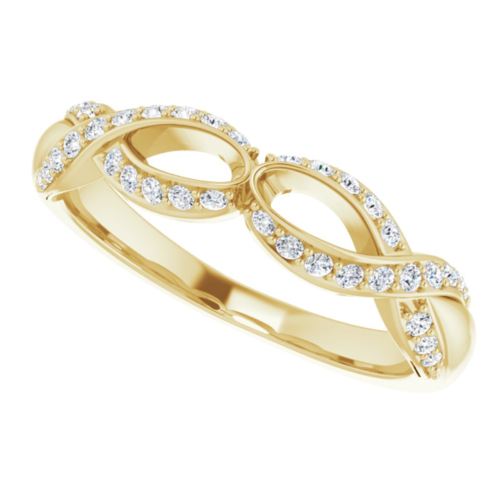 14K Yellow 1/4 CTW Natural Diamond Anniversary Band