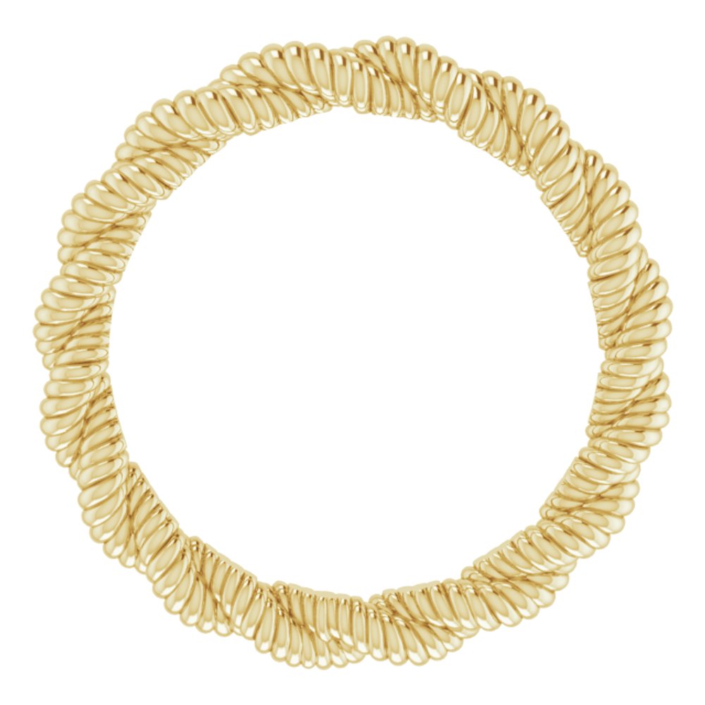 14K Yellow Gold Twisted Rope Band Size 5