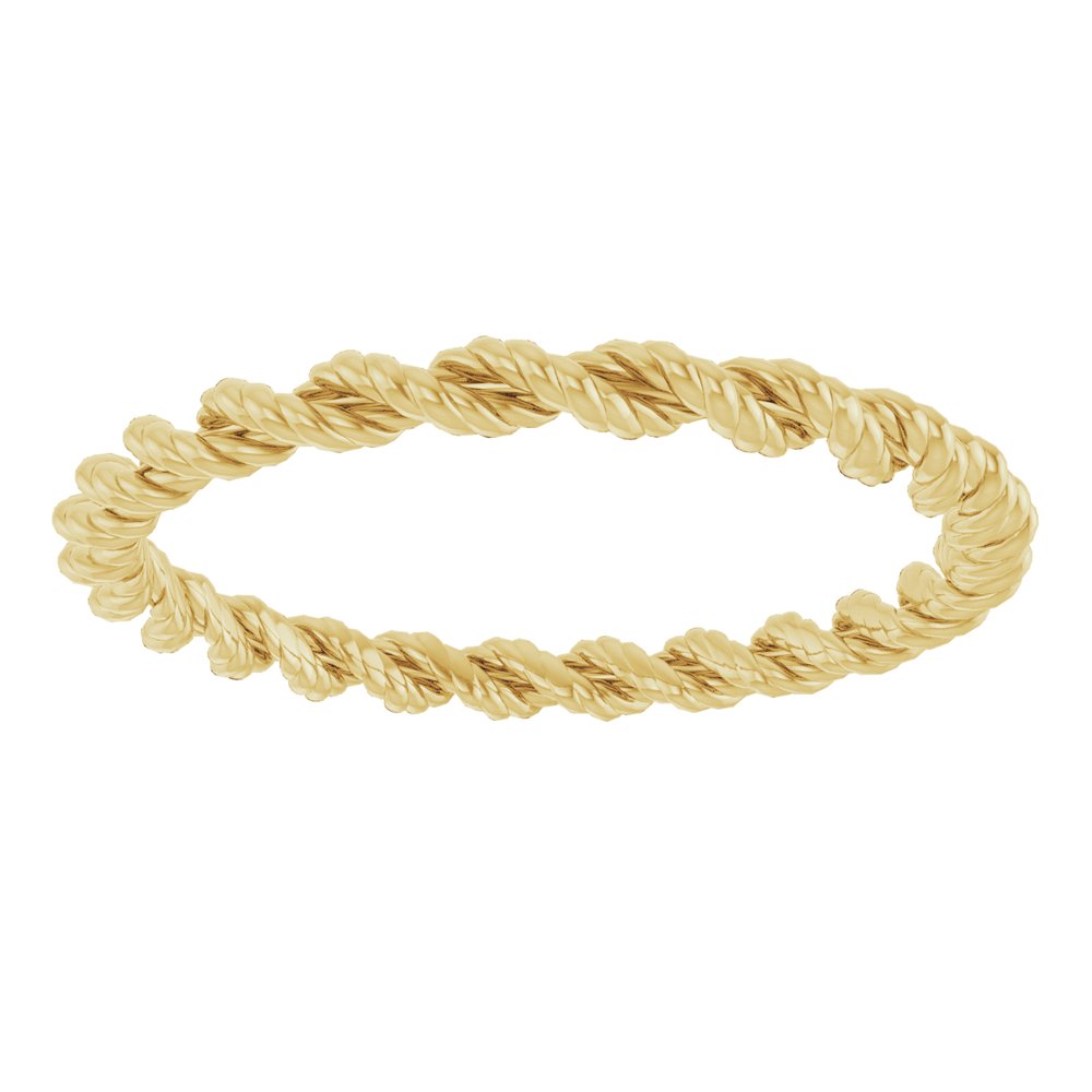 10K Yellow Gold 2 mm Rope Band Size 7