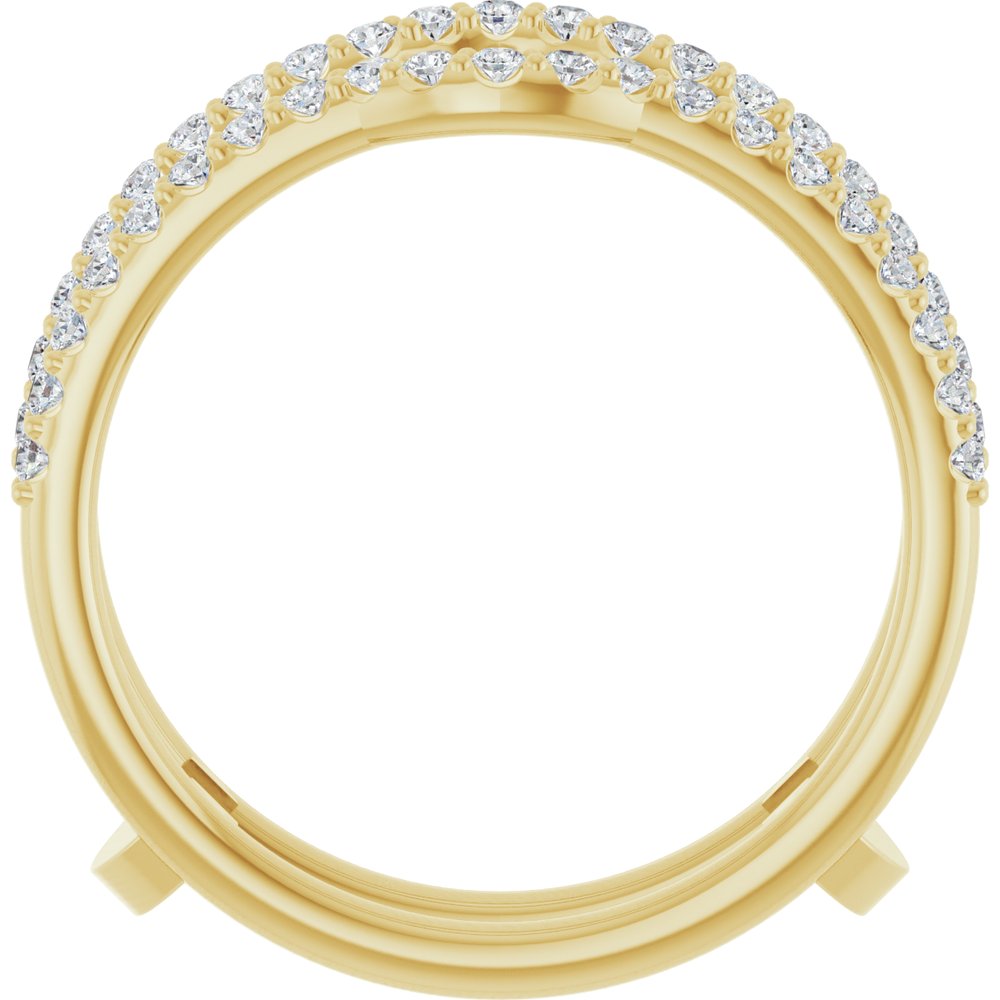 14K Yellow Gold 1/3 CTW Natural Diamond Ring Guard
