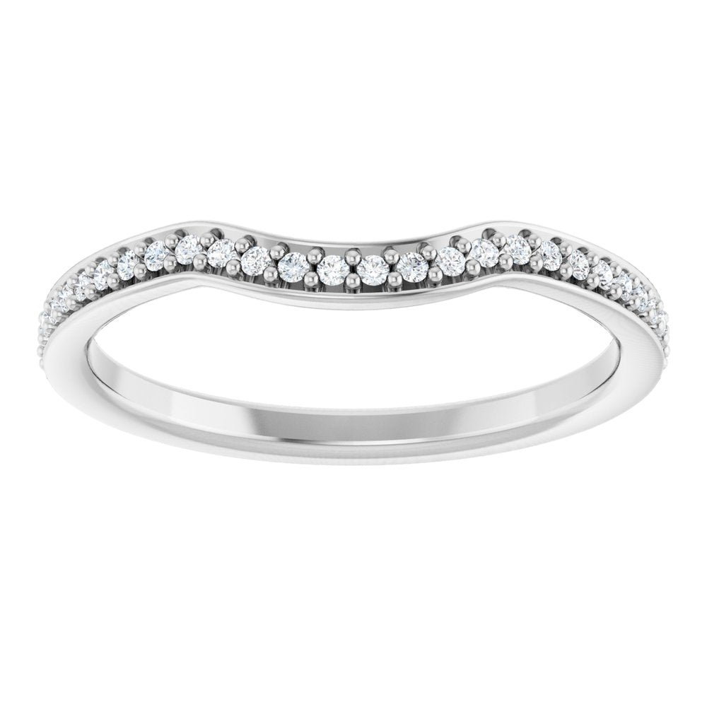 14K White Gold 1/6 CTW Lab-Grown Diamond Contour Band