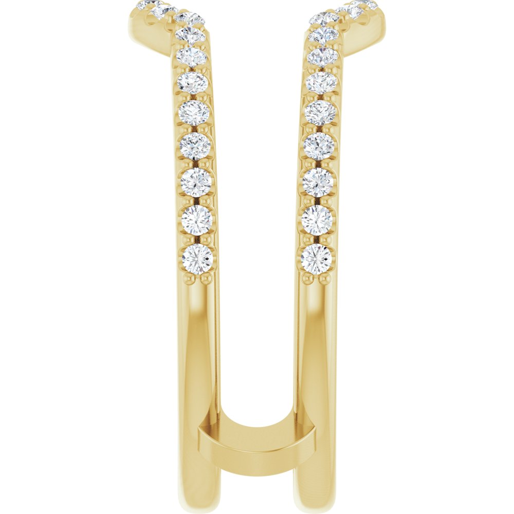 14K Yellow Gold 3/8 CTW Lab-Grown Diamond Ring Guard