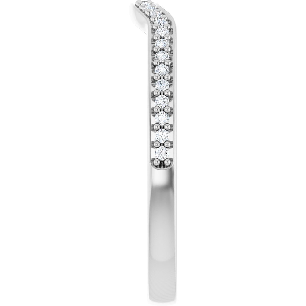 14K White Gold 1/6 CTW Lab-Grown Diamond Contour Band